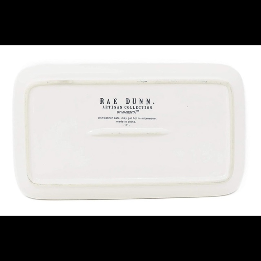 NWT Authentic Rae Dunn “SOFTEN UP” Butter Dish HTF - Picture 3 of 4